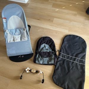 Baby Björn bouncer and accessories